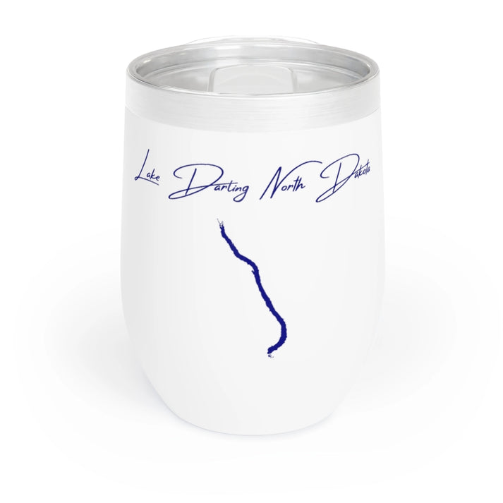 North  Dakota  Lake  Darling  Wine  Tumbler  front  position  view  from  front  white.webp