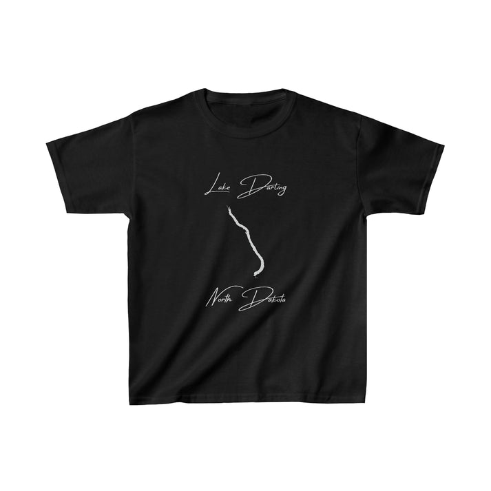 North  Dakota  Lake  Darling  Youth  T-shirt  front  position  view  from  front  black.webp