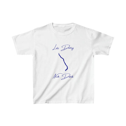 North  Dakota  Lake  Darling  Youth  T-shirt  front  position  view  from  front  white.webp