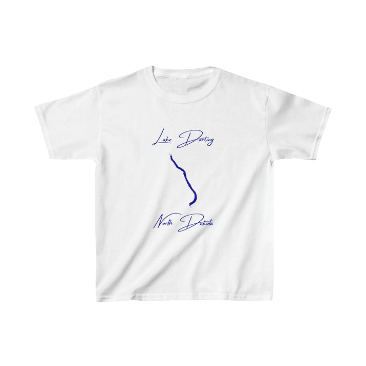 North  Dakota  Lake  Darling  Youth  T-shirt  front  position  view  from  front  white.webp