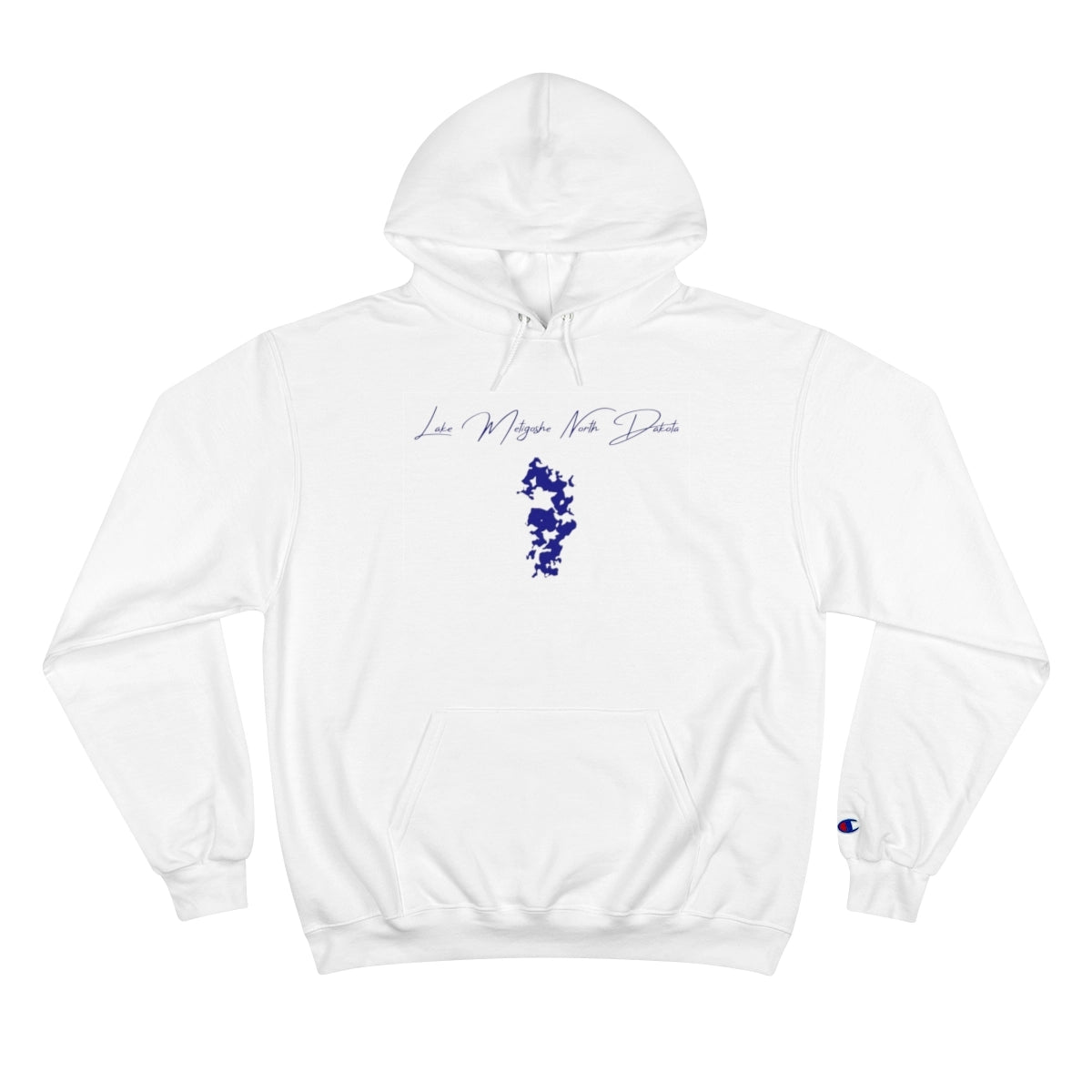 North  Dakota  Lake  Metigoshe  Hoodie  front  position  view  from  front  white.webp