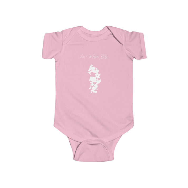 North  Dakota  Lake  Metigoshe  Onesie  front  position  view  from  front  pink.webp
