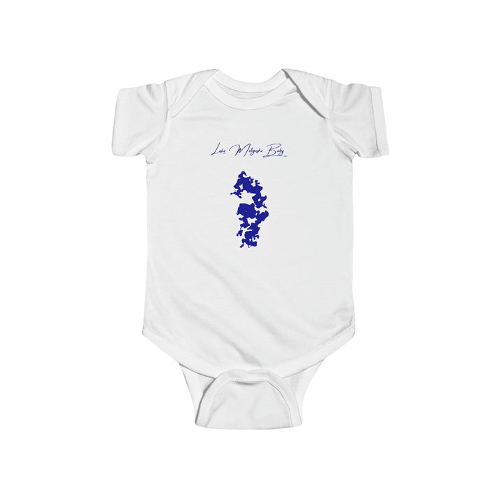 North  Dakota  Lake  Metigoshe  Onesie  front  position  view  from  front  white.webp