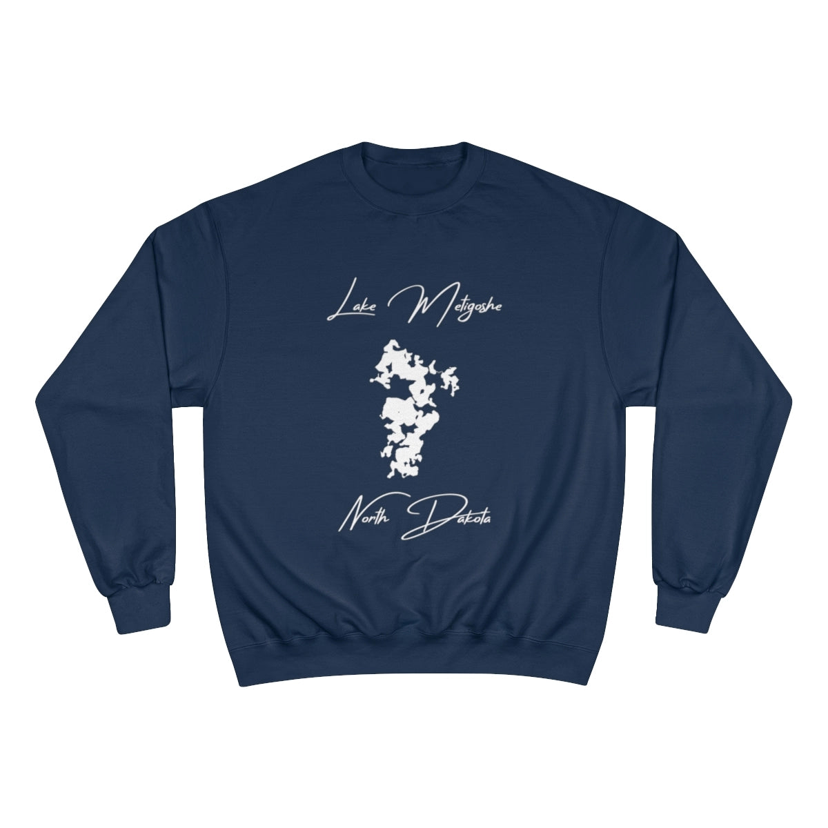 North  Dakota  Lake  Metigoshe  Sweatshirt  front  position  view  from  front  navy.webp