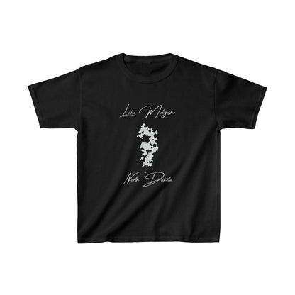 North  Dakota  Lake  Metigoshe  Youth  T-shirt  front  position  view  from  front  black.webp