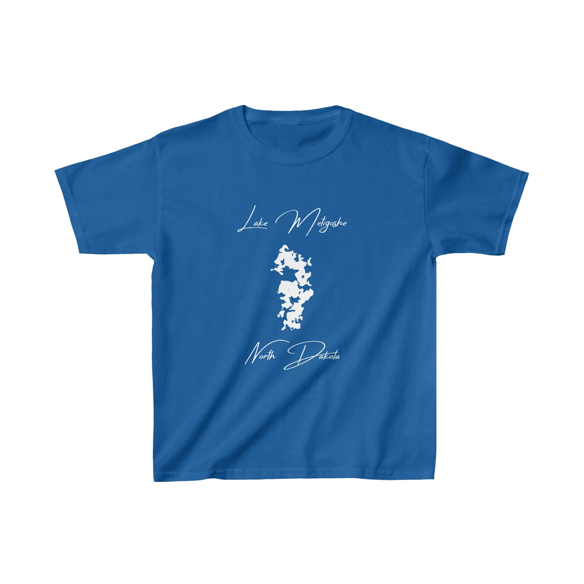 North  Dakota  Lake  Metigoshe  Youth  T-shirt  front  position  view  from  front  royal.webp