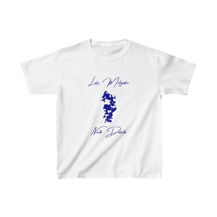 North  Dakota  Lake  Metigoshe  Youth  T-shirt  front  position  view  from  front  white.webp