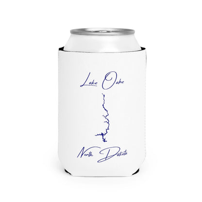 North  Dakota  Lake  Oahe  Can  Koozie  front  position  view  from  front-2  white.webp