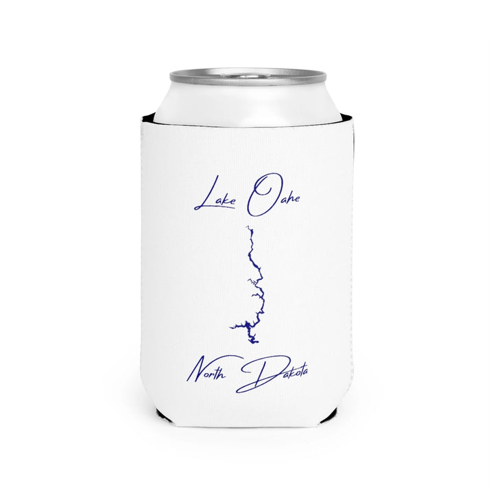 North  Dakota  Lake  Oahe  Can  Koozie  front  position  view  from  front-2  white.webp