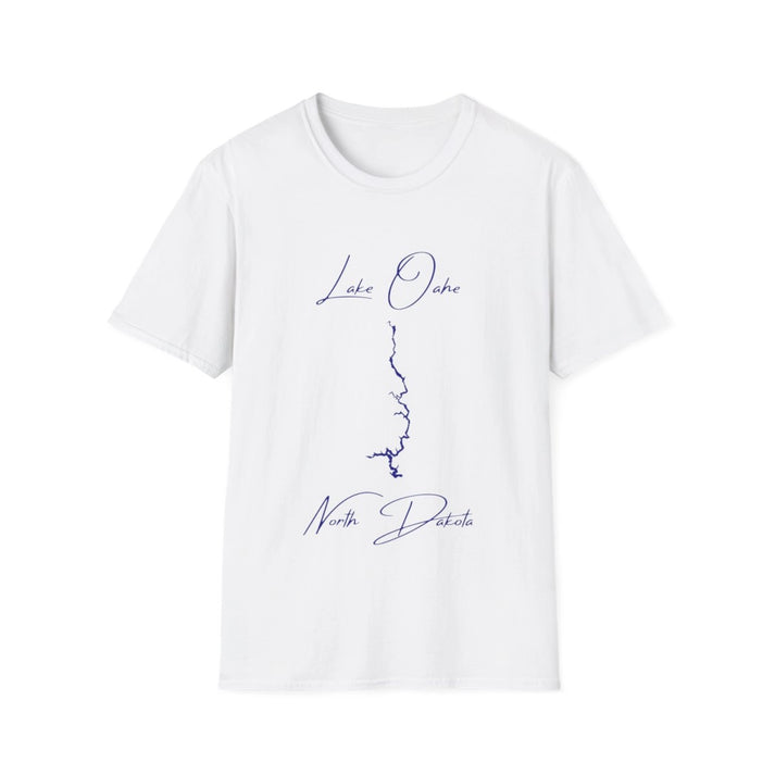 North  Dakota  Lake  Oahe  T-shirt  front  position  view  from  front  white.webp