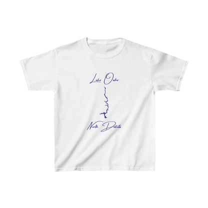 North  Dakota  Lake  Oahe  Youth  T-shirt  front  position  view  from  front  white.webp