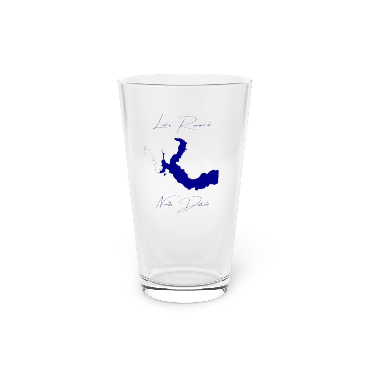 North  Dakota  Lake  Renwick  16oz  Pint  Glass  front  position  view  from  front  16oz.webp