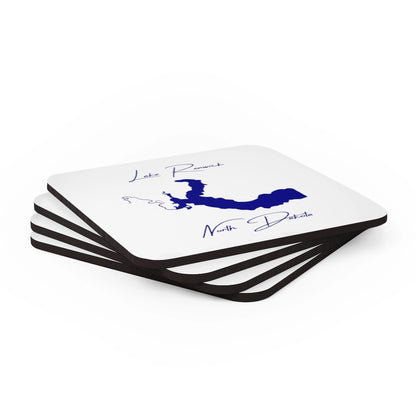 North  Dakota  Lake  Renwick  Coaster  Set  front  position  view  from  stacked  3.75  x  3.75.webp