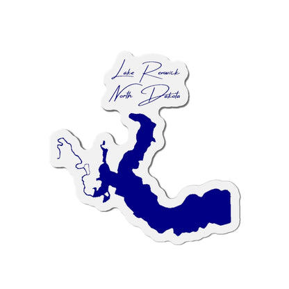 North  Dakota  Lake  Renwick  Die  Cut  Magnet  front  position  view  from  front  4  x  4.webp