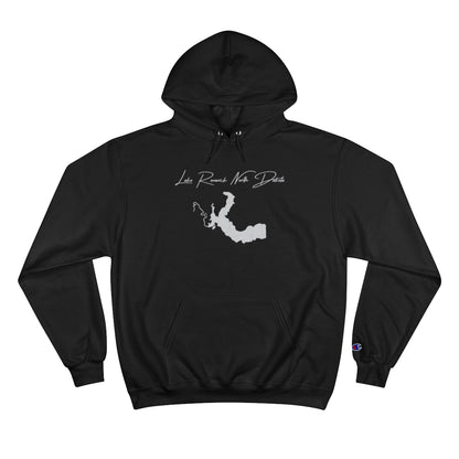 North  Dakota  Lake  Renwick  Hoodie  front  position  view  from  front  black.webp