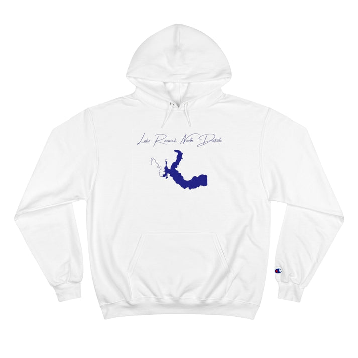 North  Dakota  Lake  Renwick  Hoodie  front  position  view  from  front  white.webp