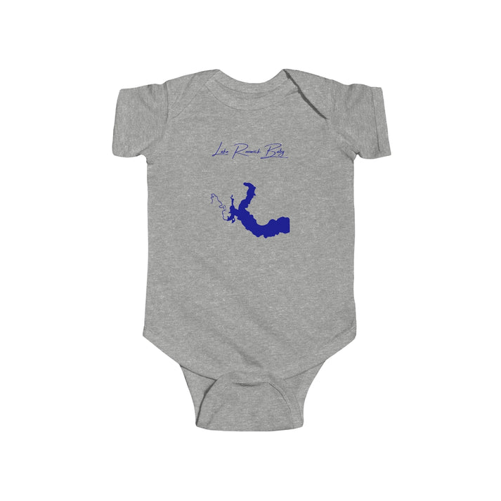 North  Dakota  Lake  Renwick  Onesie  front  position  view  from  front  heather.webp