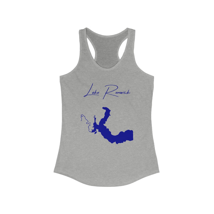 North  Dakota  Lake  Renwick  Racerback-Tank  front  position  view  from  front  heather  grey.webp