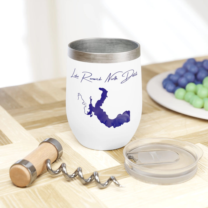 North  Dakota  Lake  Renwick  Wine  Tumbler  other  position  view  from  context  white.webp