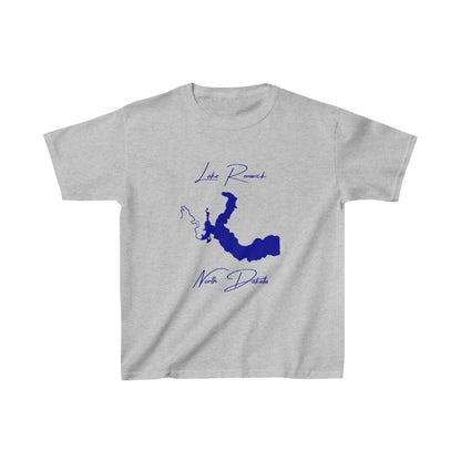 North  Dakota  Lake  Renwick  Youth  T-shirt  front  position  view  from  front  sport  grey.webp