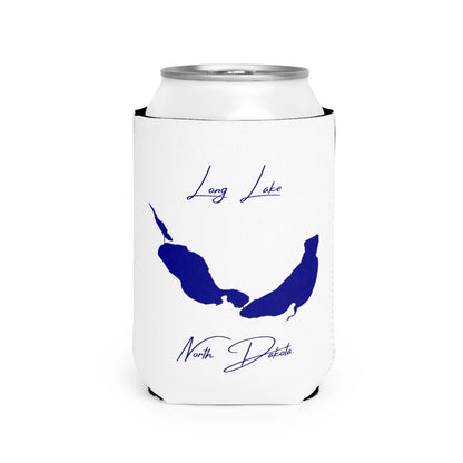 North  Dakota  Long  Lake  Can  Koozie  front  position  view  from  front-2  white.webp