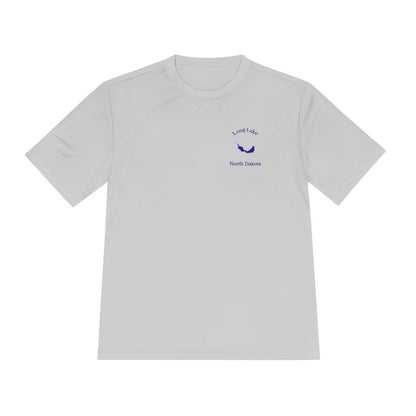 North  Dakota  Long  Lake  Moisture  Wicking  Tee  front  position  view  from  front  silver.webp