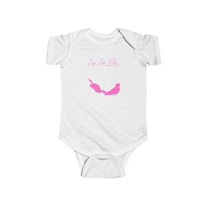 North  Dakota  Long  Lake  Onesie  front  position  view  from  front  white.webp