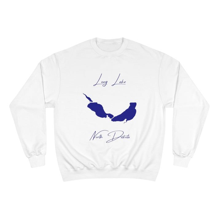North  Dakota  Long  Lake  Sweatshirt  front  position  view  from  front  white.webp