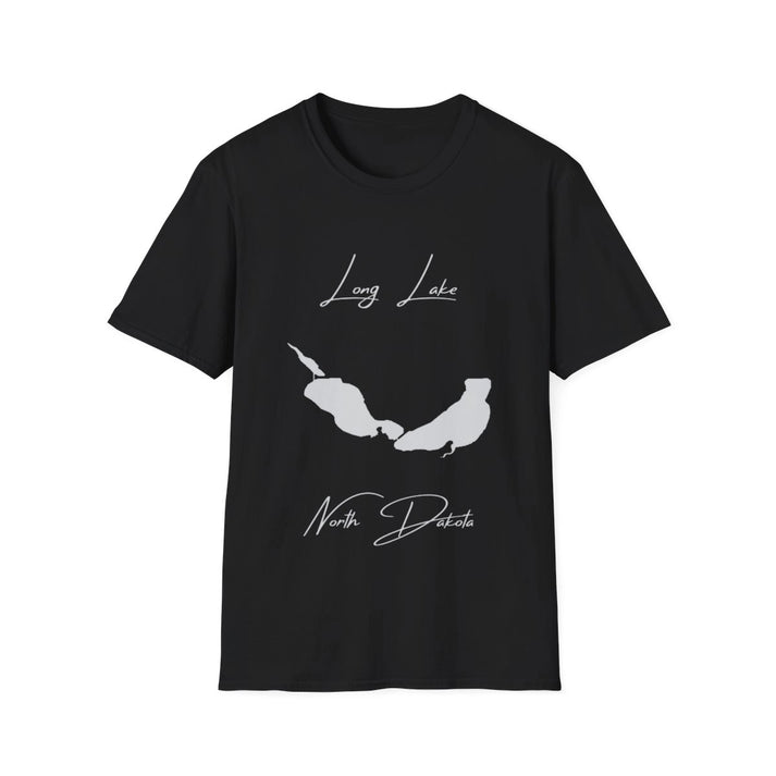 North  Dakota  Long  Lake  T-shirt  front  position  view  from  front  black.webp
