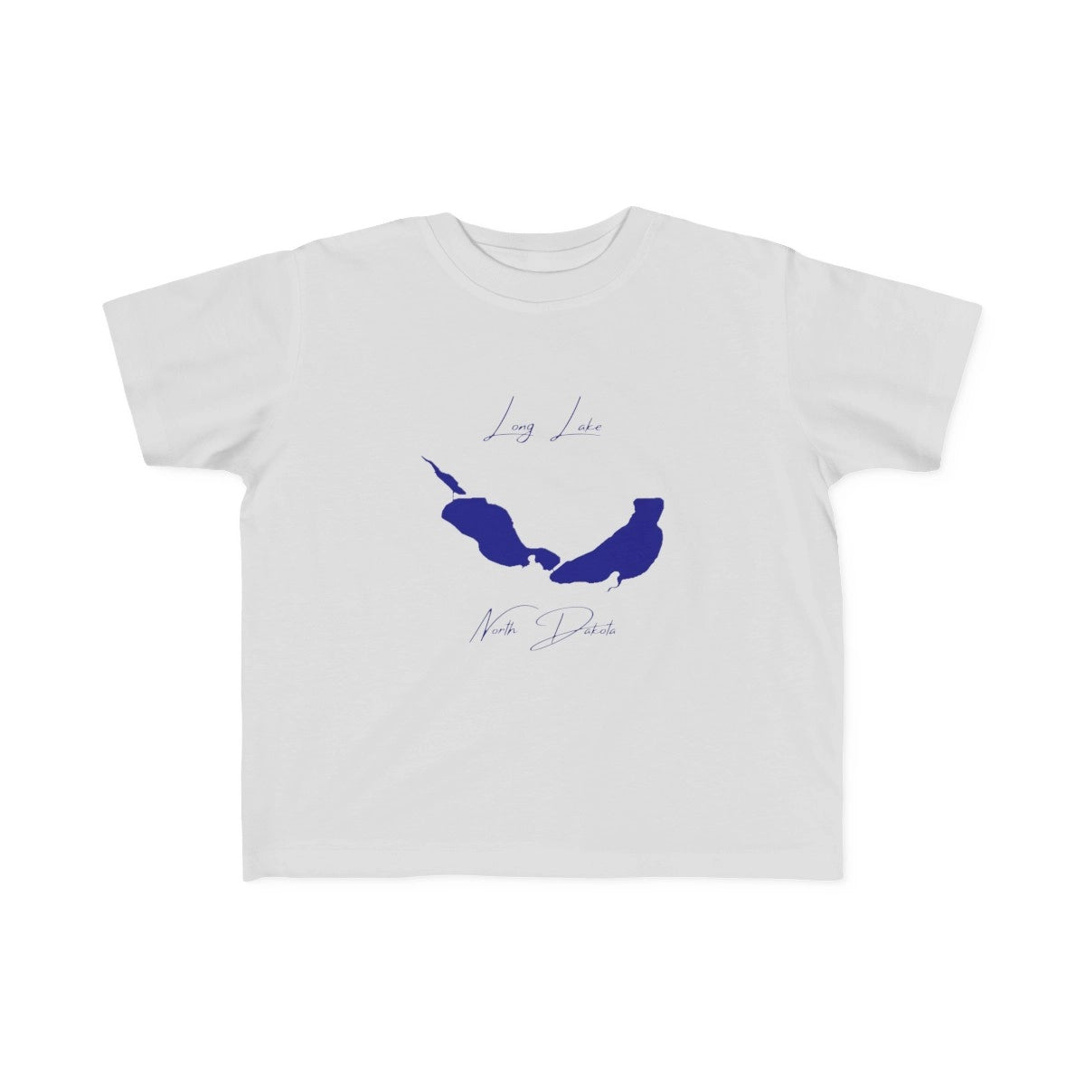 North  Dakota  Long  Lake  Toddler  T-shirt  front  position  view  from  front  silver.webp