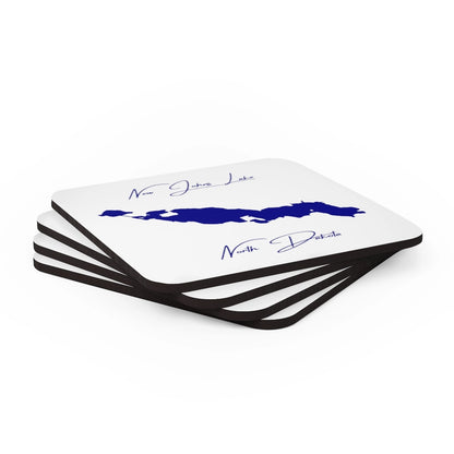 North  Dakota  New  Johns  Lake  Coaster  Set  front  position  view  from  stacked  3.75  x  3.75.webp