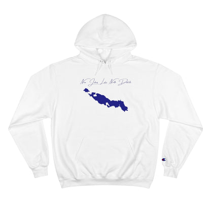 North  Dakota  New  Johns  Lake  Hoodie  front  position  view  from  front  white.webp