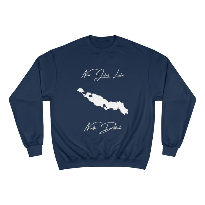 North  Dakota  New  Johns  Lake  Sweatshirt  front  position  view  from  front  navy.webp