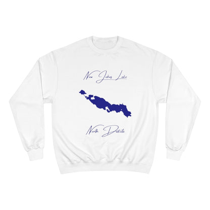 North  Dakota  New  Johns  Lake  Sweatshirt  front  position  view  from  front  white.webp