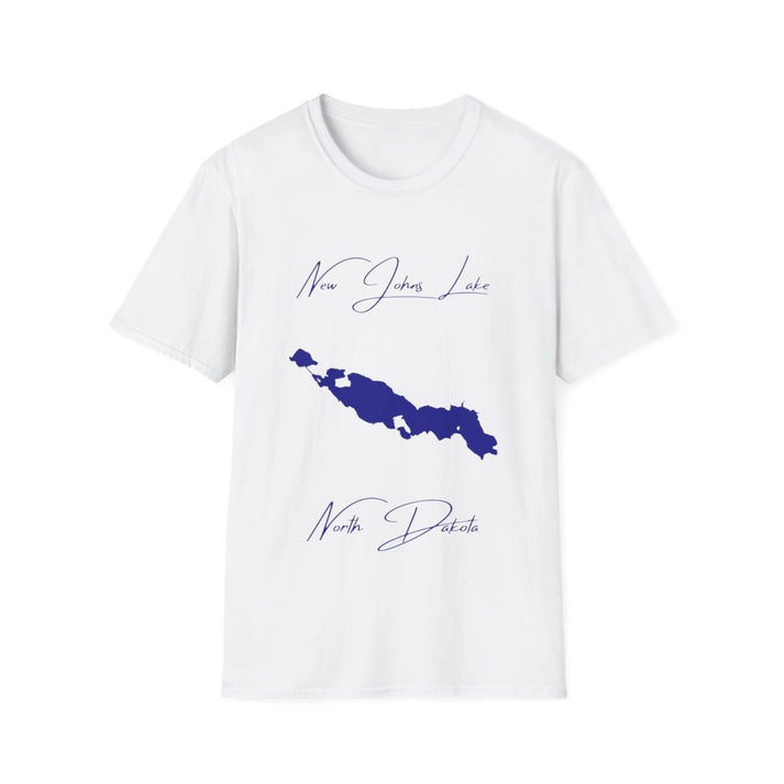 North  Dakota  New  Johns  Lake  T-shirt  front  position  view  from  front  white.webp