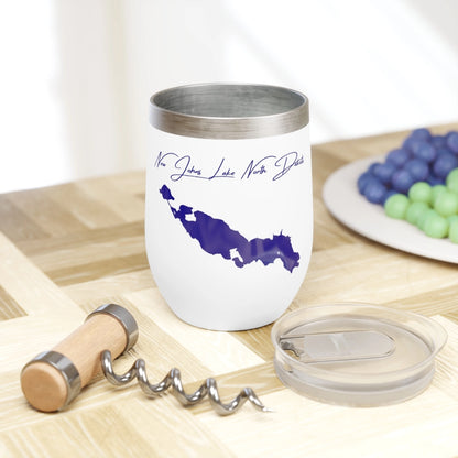 North  Dakota  New  Johns  Lake  Wine  Tumbler  other  position  view  from  context  white.webp