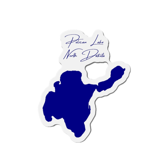 North  Dakota  Pelican  Lake  Die  Cut  Magnet  front  position  view  from  front  4  x  4.webp