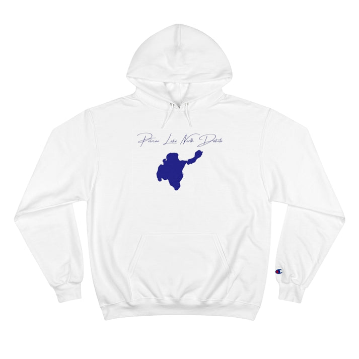 North  Dakota  Pelican  Lake  Hoodie  front  position  view  from  front  white.webp