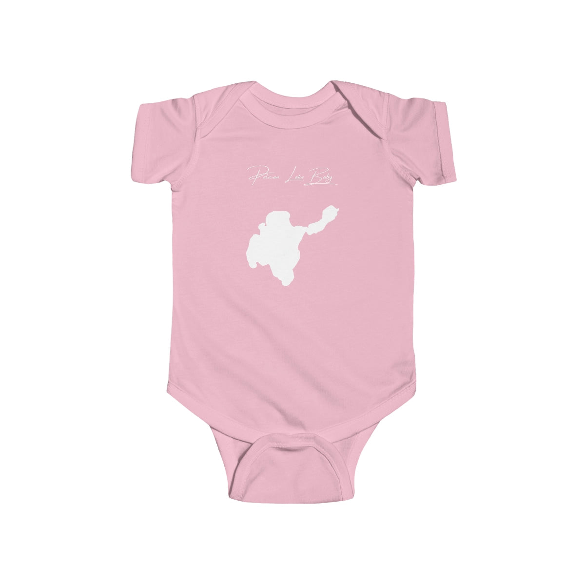North  Dakota  Pelican  Lake  Onesie  front  position  view  from  front  pink.webp