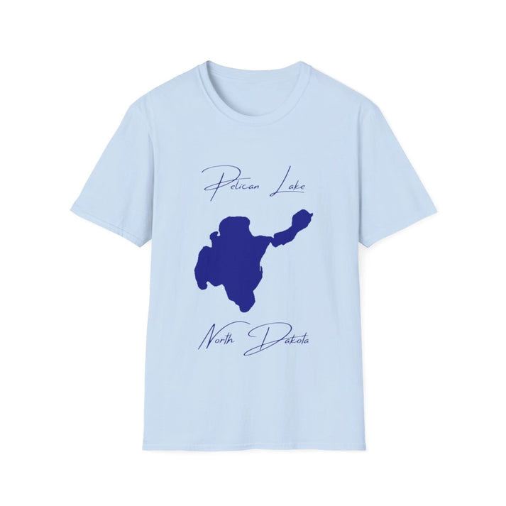 North  Dakota  Pelican  Lake  T-shirt  front  position  view  from  front  light  blue.webp