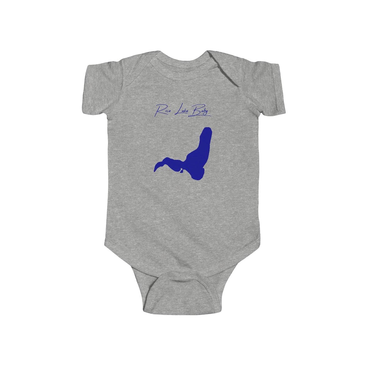 North  Dakota  Rice  Lake  Onesie  front  position  view  from  front  heather.webp