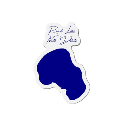 North  Dakota  Round  Lake  Die  Cut  Magnet  front  position  view  from  front  4  x  4.webp