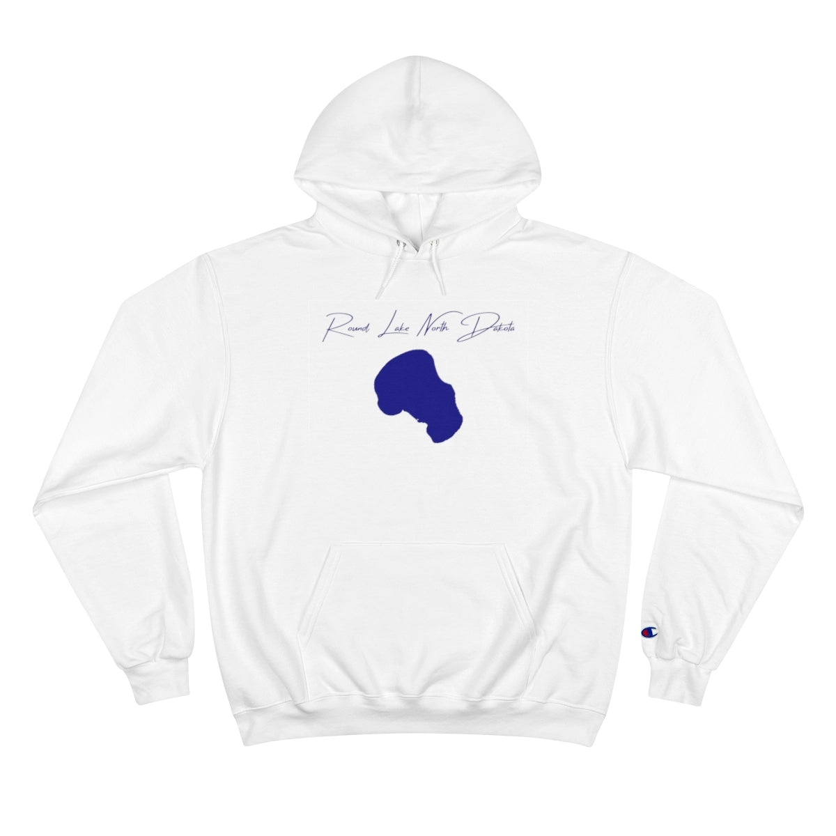 North  Dakota  Round  Lake  Hoodie  front  position  view  from  front  white.webp