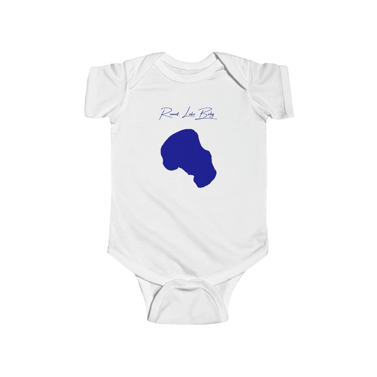 North  Dakota  Round  Lake  Onesie  front  position  view  from  front  white.webp