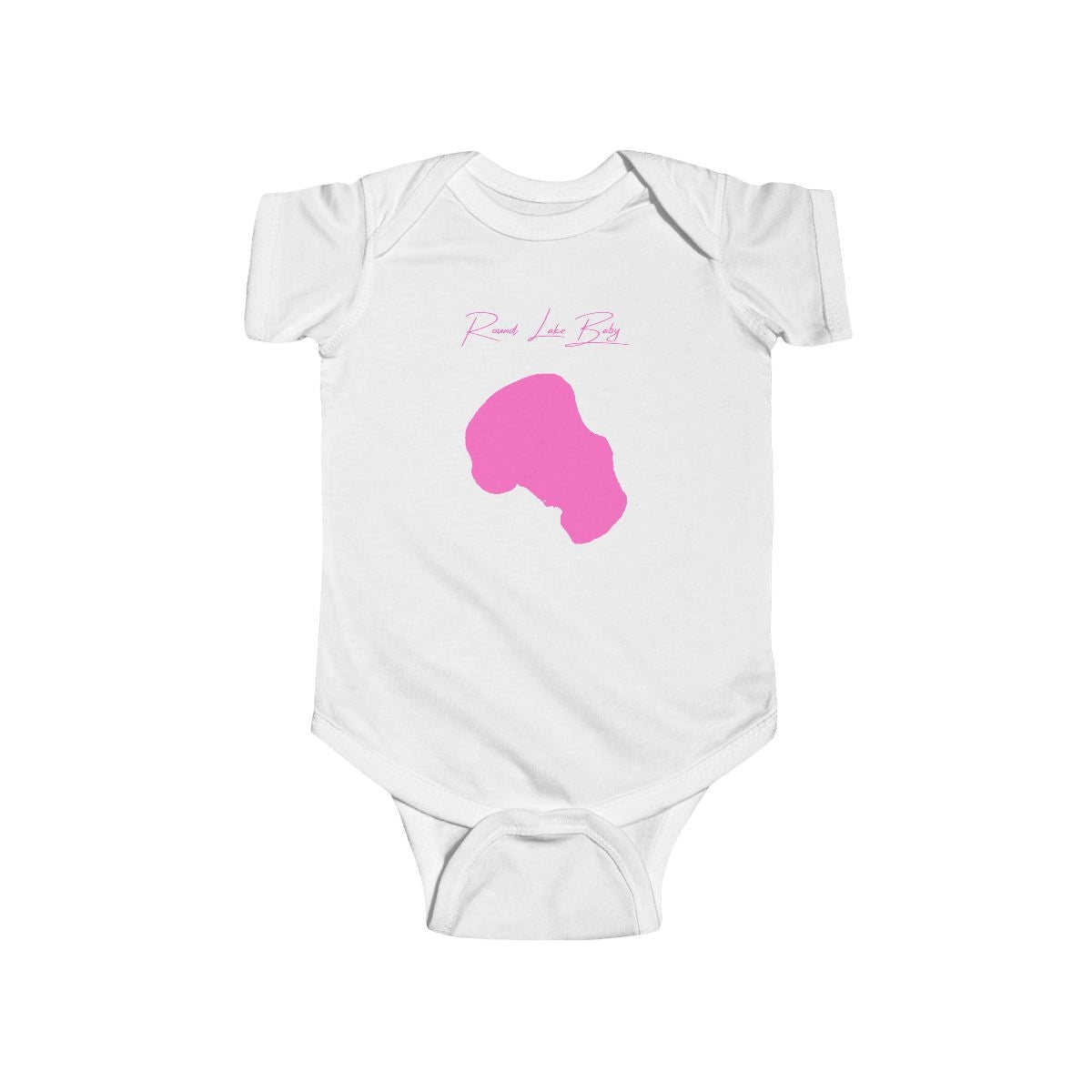North  Dakota  Round  Lake  Onesie  front  position  view  from  front  white.webp