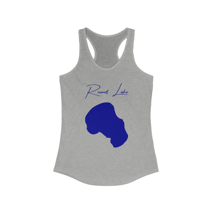 North  Dakota  Round  Lake  Racerback-Tank  front  position  view  from  front  heather  grey.webp