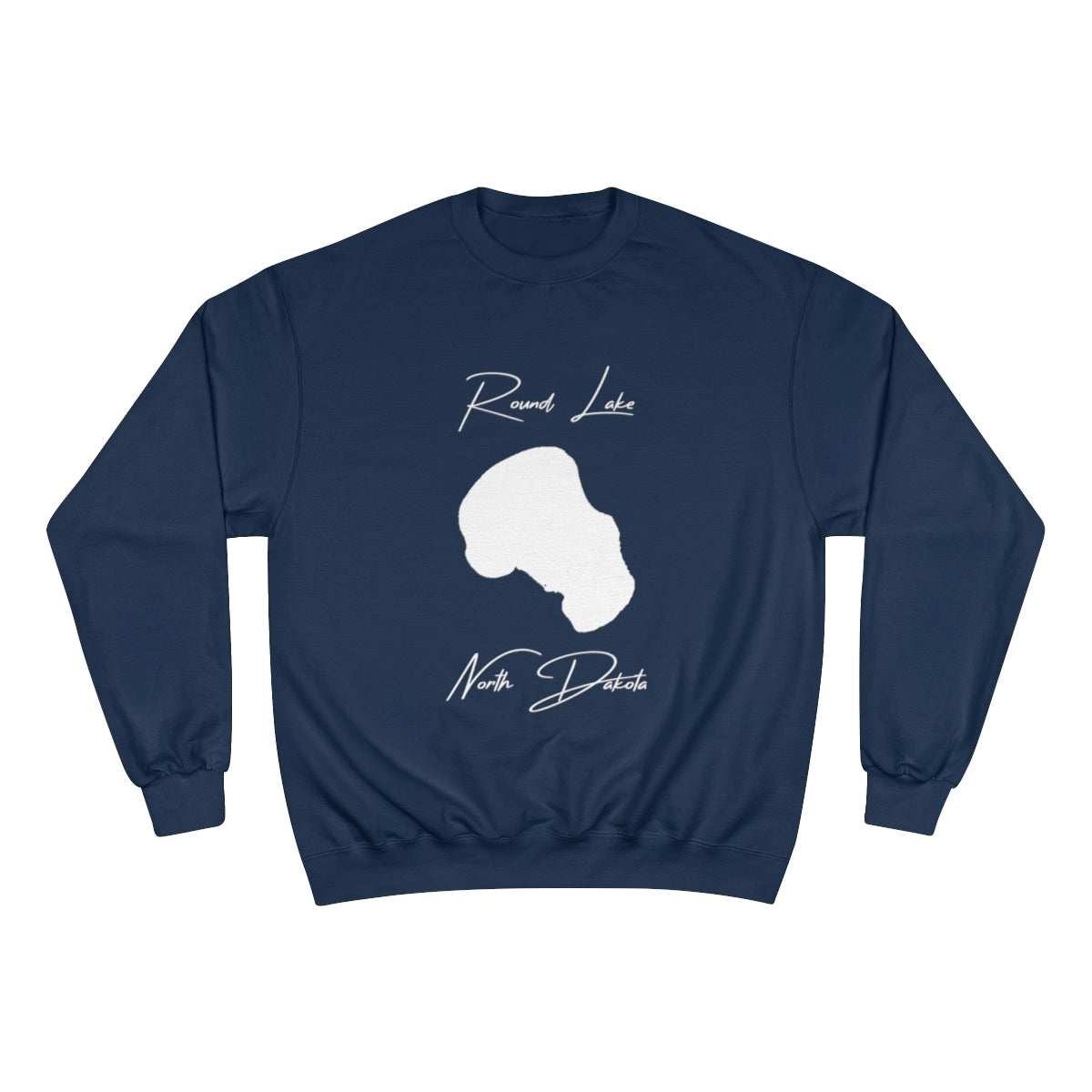 North  Dakota  Round  Lake  Sweatshirt  front  position  view  from  front  navy.webp