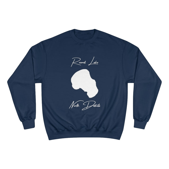 North  Dakota  Round  Lake  Sweatshirt  front  position  view  from  front  navy.webp