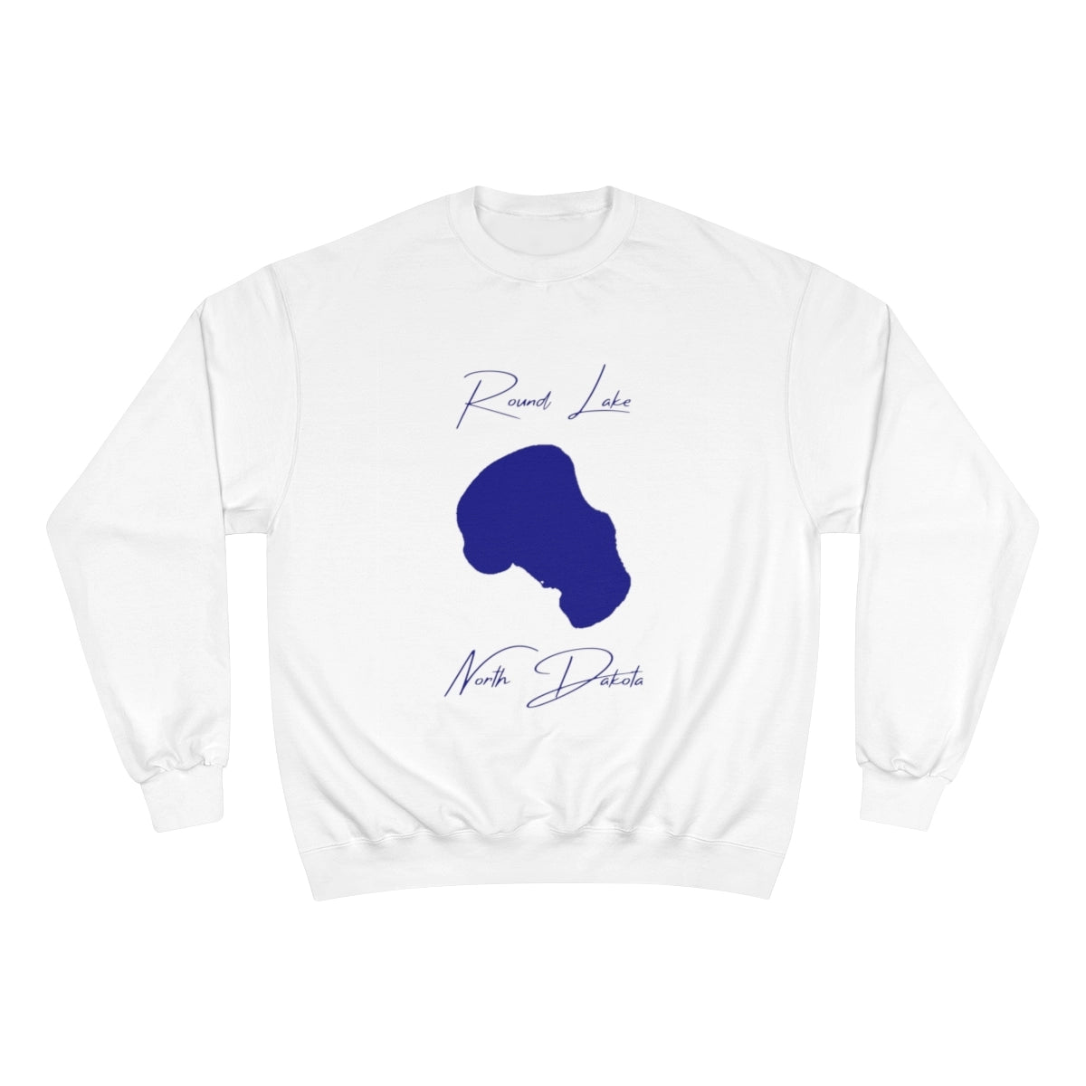 North  Dakota  Round  Lake  Sweatshirt  front  position  view  from  front  white.webp