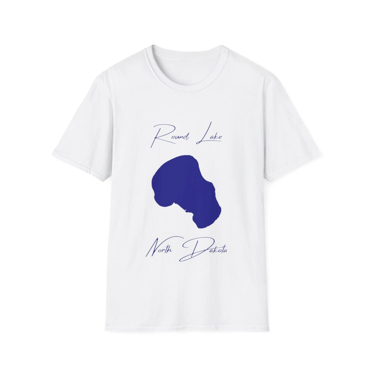 North  Dakota  Round  Lake  T-shirt  front  position  view  from  front  white.webp